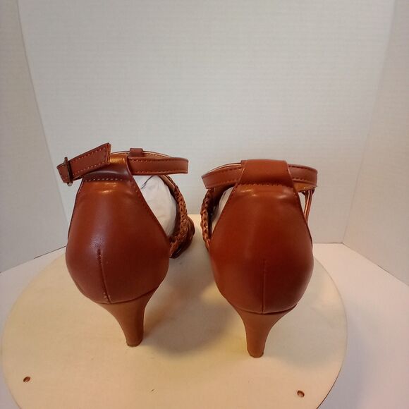 COMFORTVIEW Brown Woven Open Toe Women's Sandals Size 7M - Picture 7 of 13